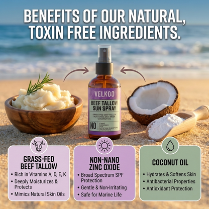 Velkoo™ Beef Tallow Mineral Sun Spray