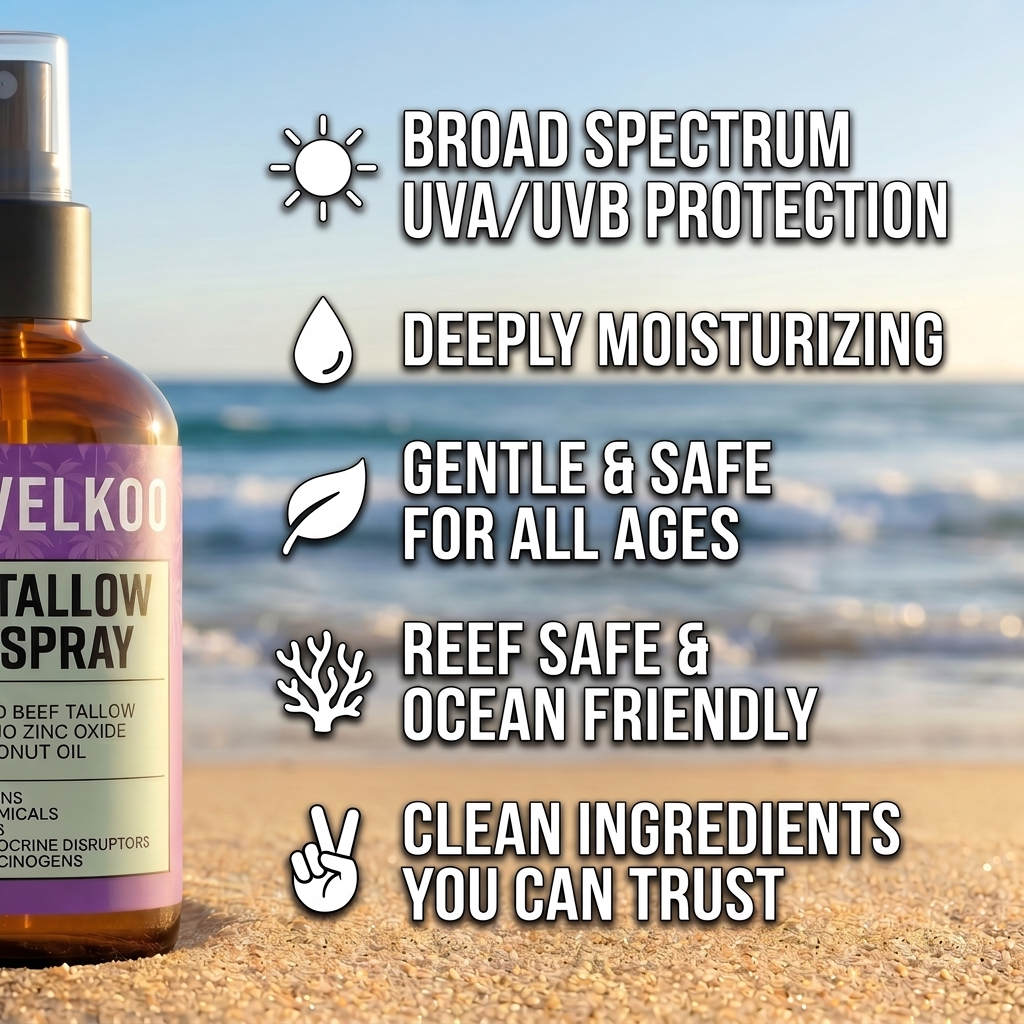 Velkoo™ Beef Tallow Mineral Sun Spray