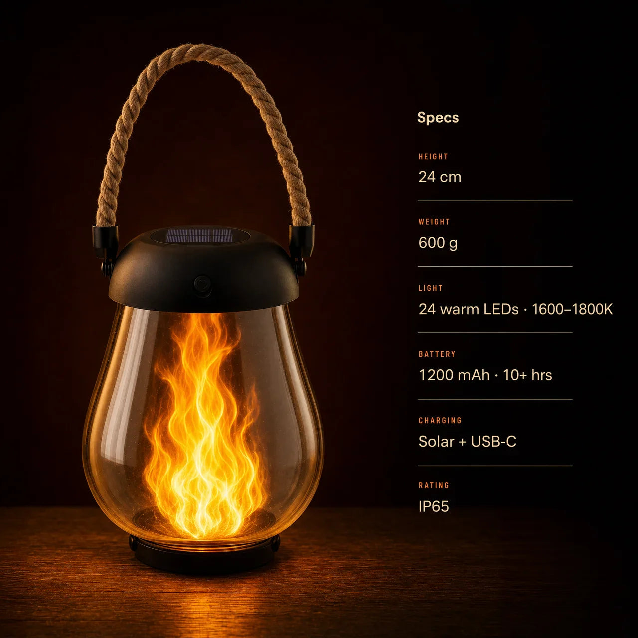Velkoo solar lantern product specs